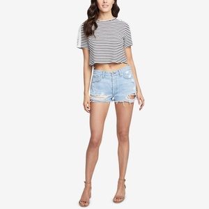 NWT Rachel Roy Knit Striped Crop Top